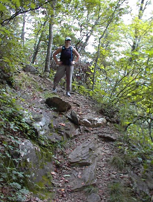 rocky descent to Unicoi Gap