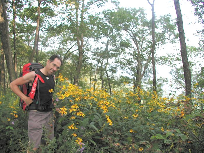 Dan & yellow flowers