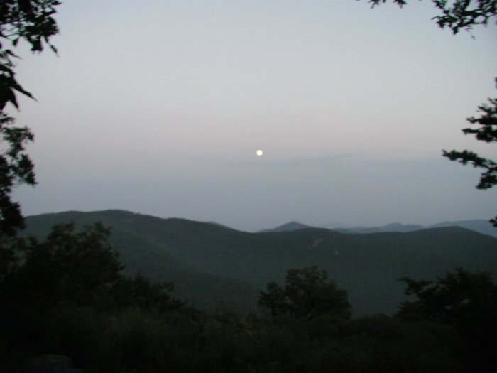 sunset & moon rise