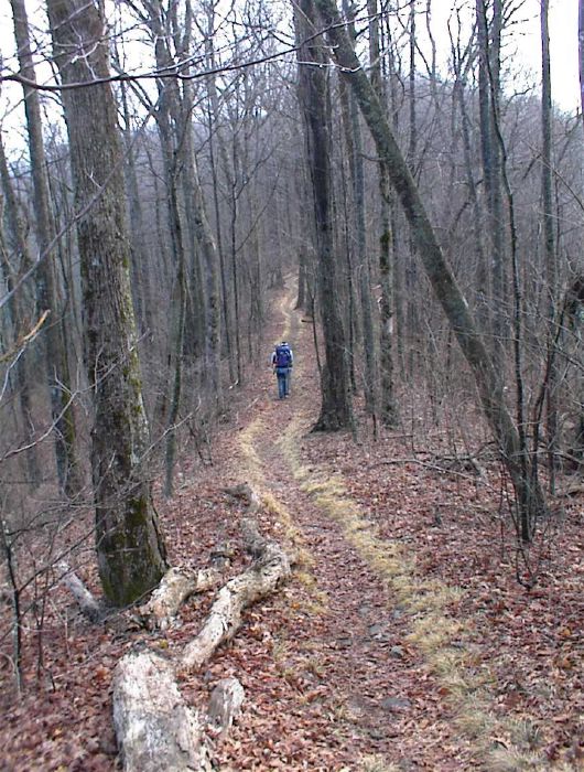 Walking along a ridge